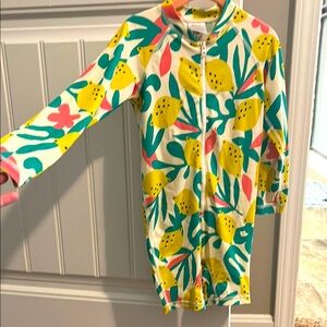 Hanna Andersson Yellow and Green Rashguard Swim